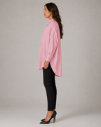 Nynke - Oversized Katoenen Blouse met Klassieke Kraag