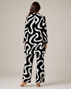 Naomi - Tweedelige Set met Vintage Print en Elastische Taille