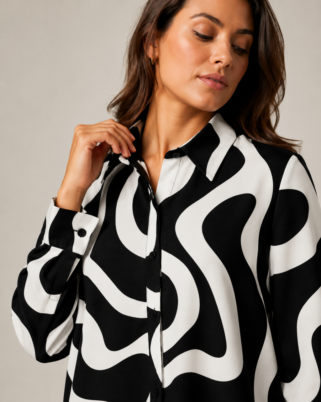 Naomi - Tweedelige Set met Vintage Print en Elastische Taille