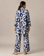Naomi - Tweedelige Set met Vintage Print en Elastische Taille