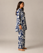 Naomi - Tweedelige Set met Vintage Print en Elastische Taille