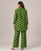 Naomi - Tweedelige Set met Vintage Print en Elastische Taille