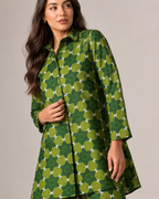 Naomi - Tweedelige Set met Vintage Print en Elastische Taille