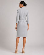 Nadia - Midi-jurk met Ceintuur en Lange Mouwen