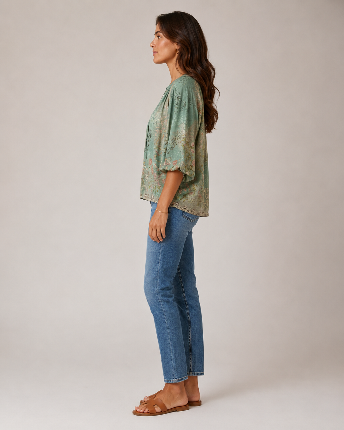 Nova - Blouse met Bloemenprint en Knoopdetail