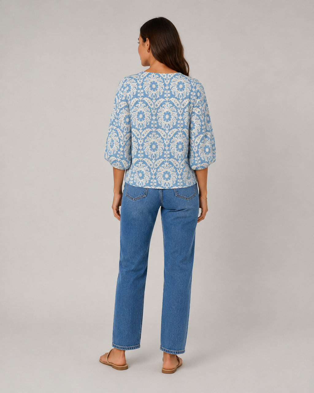 Nova - Blouse met Bloemenprint en Knoopdetail