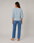 Nova - Blouse met Bloemenprint en Knoopdetail