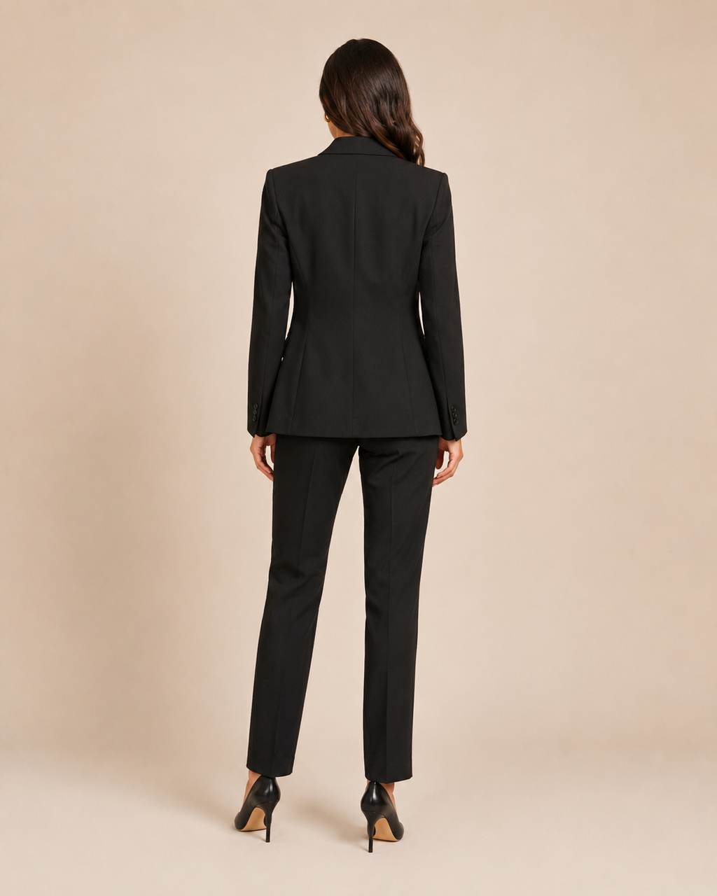 Nathalie - Tweedelig Damespak met Getailleerde Blazer en Rechte Broek
