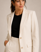 Nathalie - Tweedelig Damespak met Getailleerde Blazer en Rechte Broek
