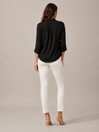 Natasja - Blouse met V-hals en Lange Mouwen