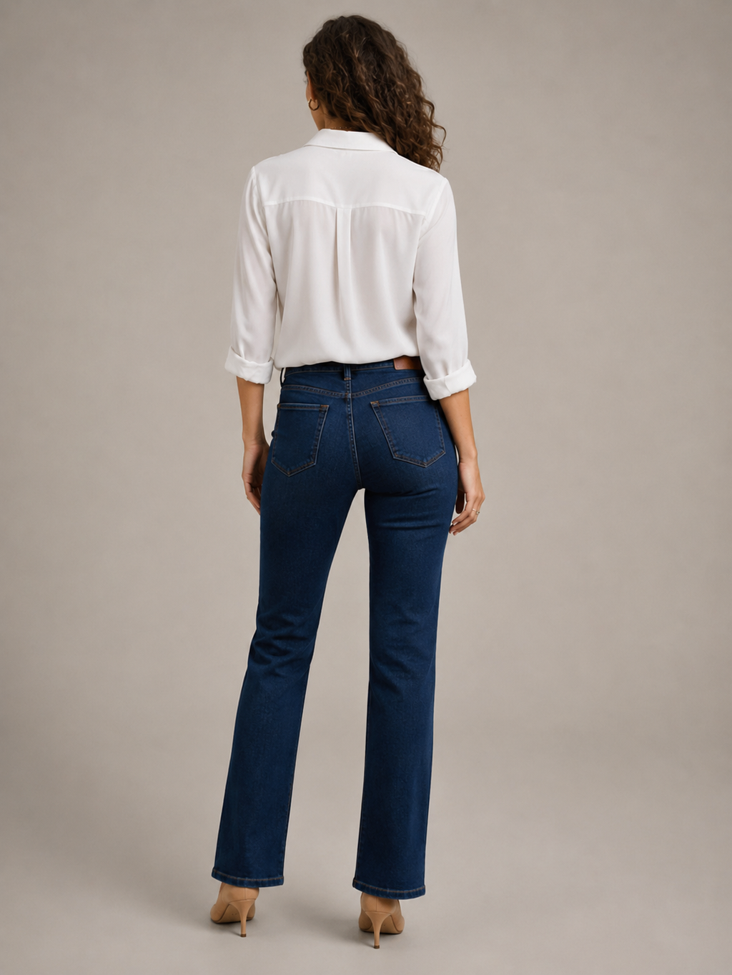 Natasja - Blouse met V-hals en Lange Mouwen