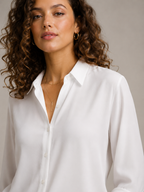Natasja - Blouse met V-hals en Lange Mouwen