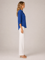 Natasja - Blouse met V-hals en Lange Mouwen