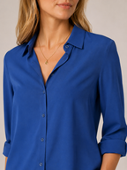 Natasja - Blouse met V-hals en Lange Mouwen