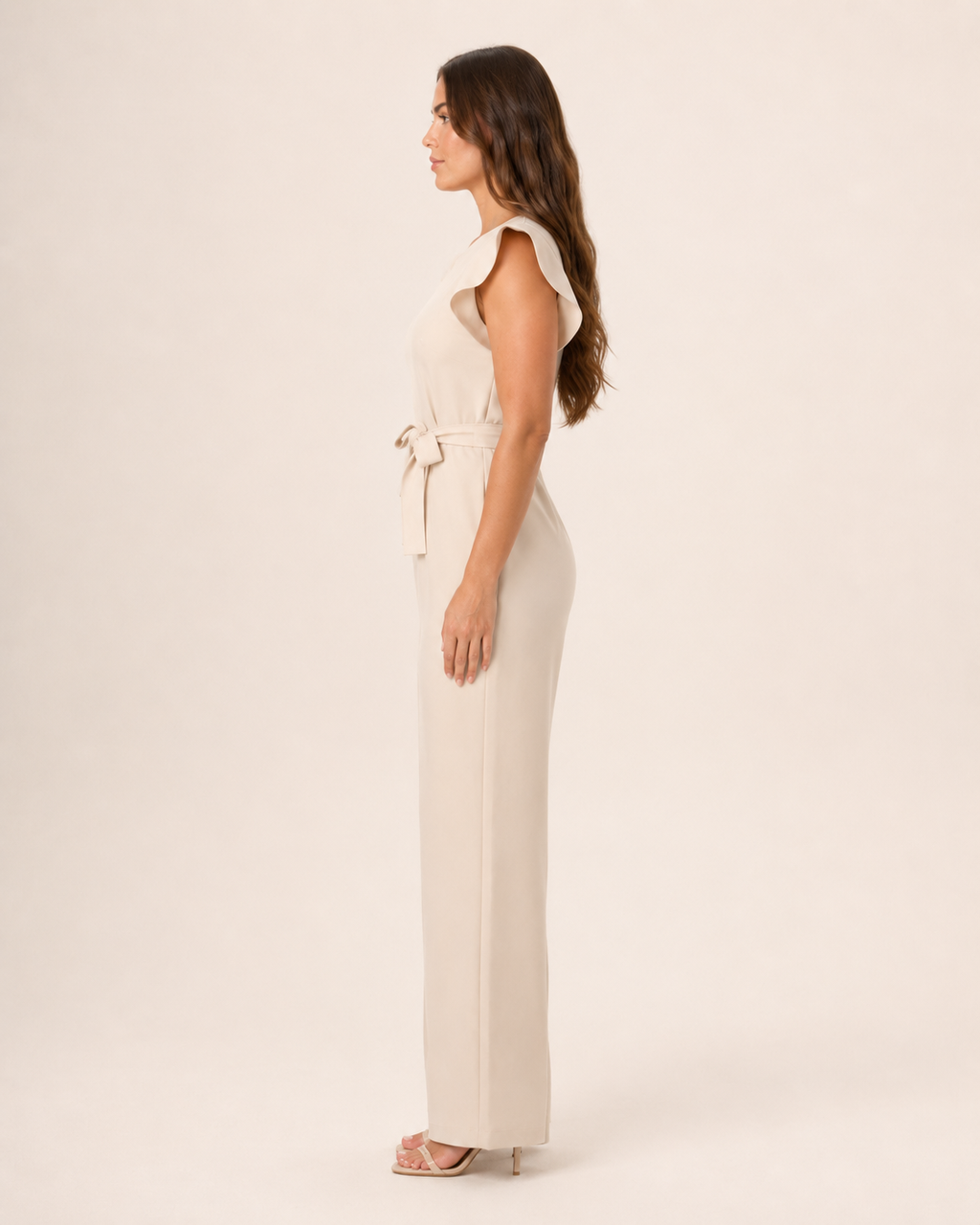 Hélisse - Dames Jumpsuit Met Wijde Pijpen En Vlindermouwen