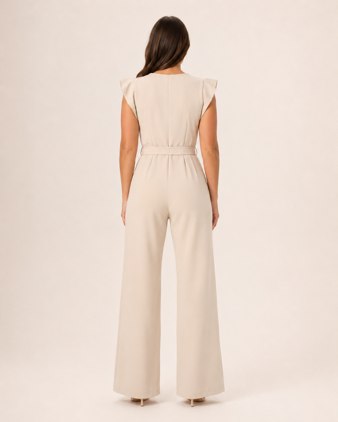 Hélisse - Dames Jumpsuit Met Wijde Pijpen En Vlindermouwen