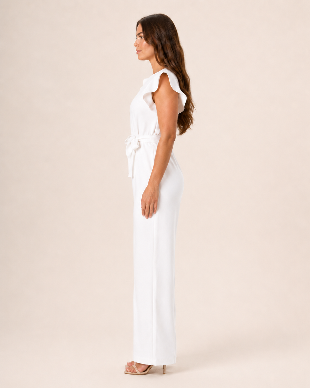 Hélisse - Dames Jumpsuit Met Wijde Pijpen En Vlindermouwen