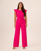 Hélisse - Dames Jumpsuit Met Wijde Pijpen En Vlindermouwen