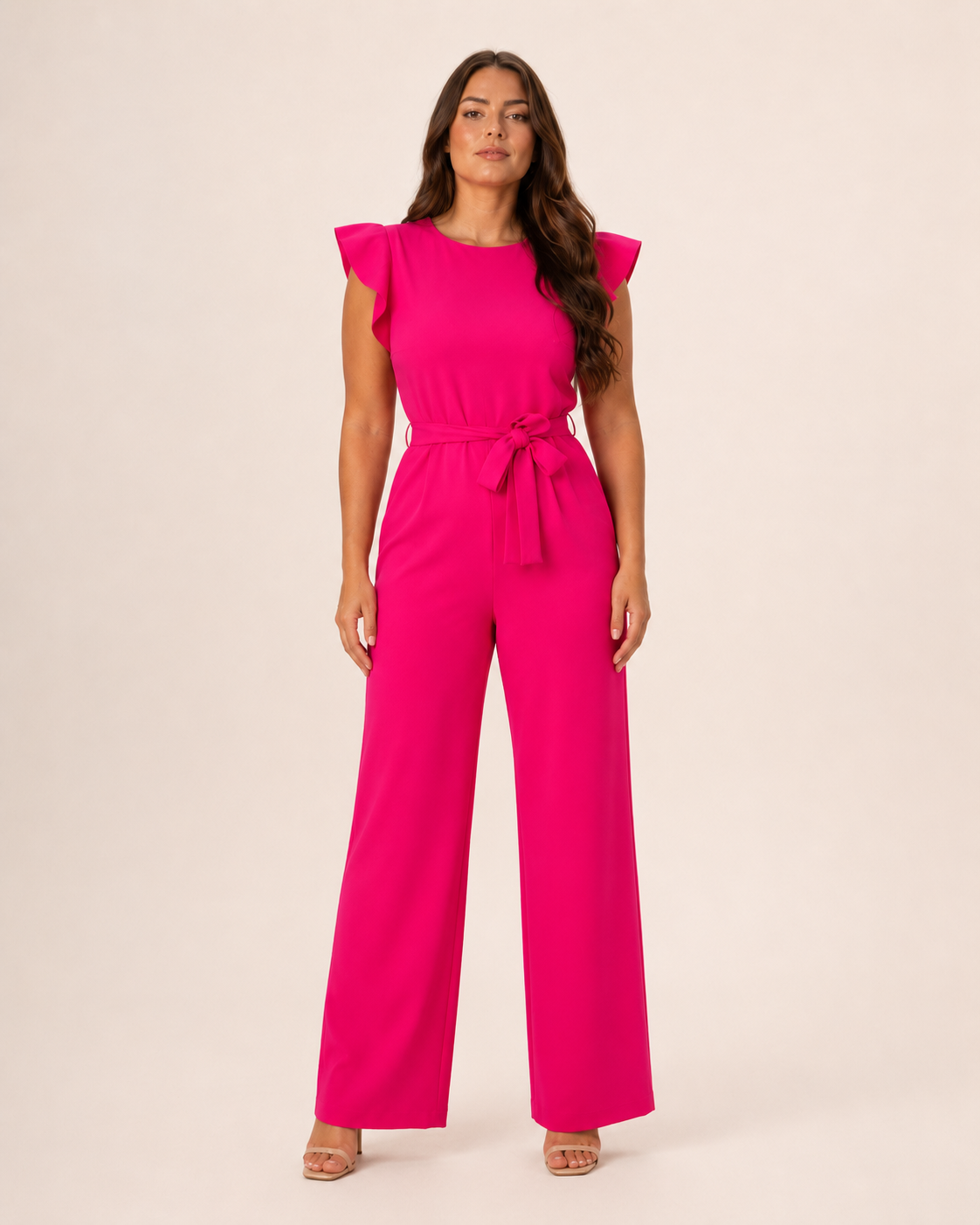 Hélisse - Dames Jumpsuit Met Wijde Pijpen En Vlindermouwen