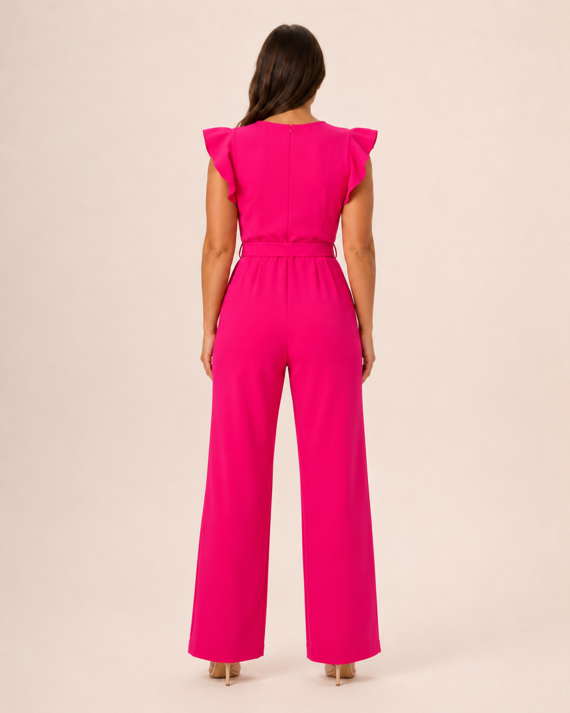 Hélisse - Dames Jumpsuit Met Wijde Pijpen En Vlindermouwen