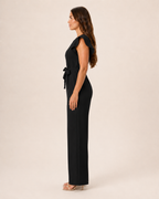 Hélisse - Dames Jumpsuit Met Wijde Pijpen En Vlindermouwen