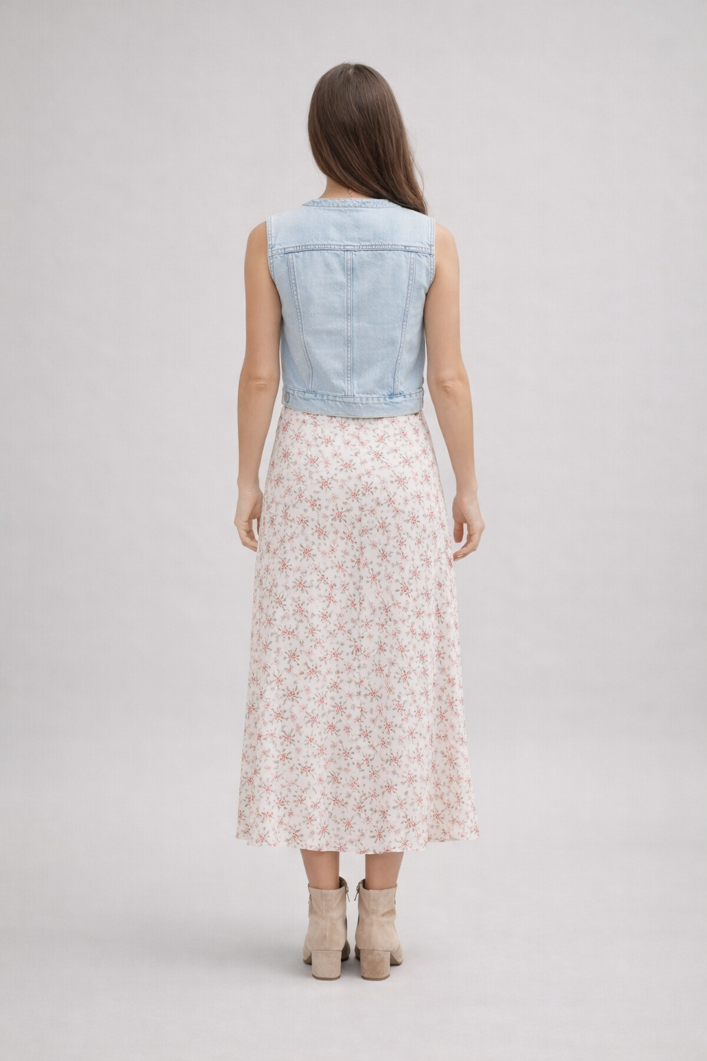 Digna – Lichtgewassen Dames Spijkergilet Met Knoopsluiting