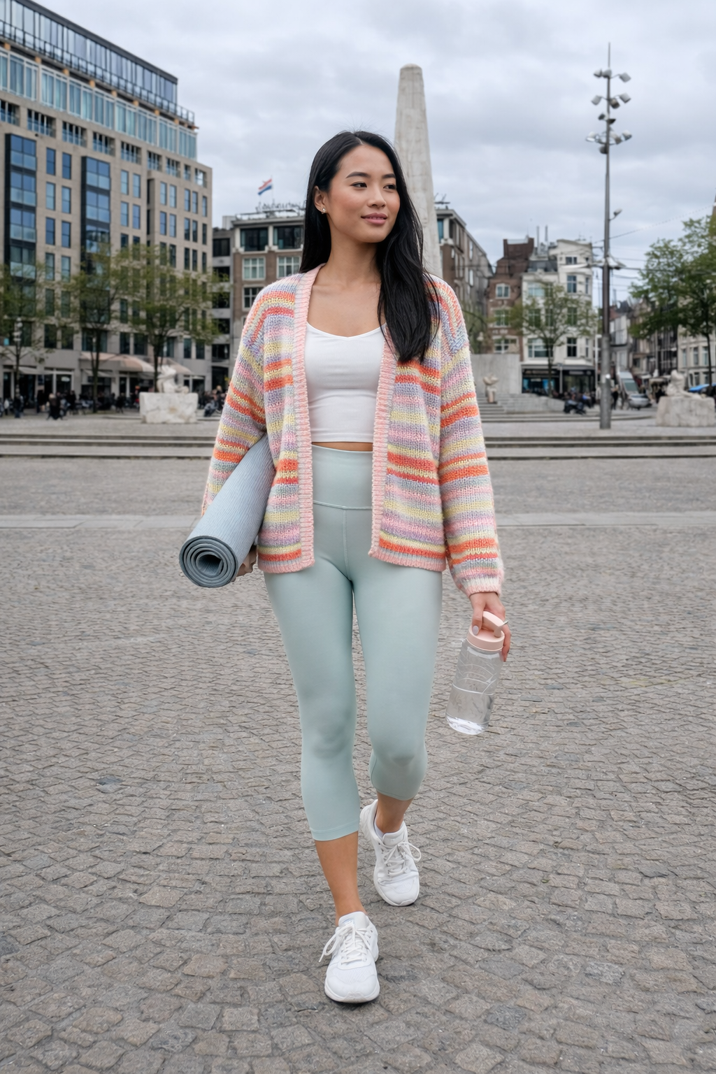 Deborah – Meerkleurige Dames Vest Met Streeppatroon