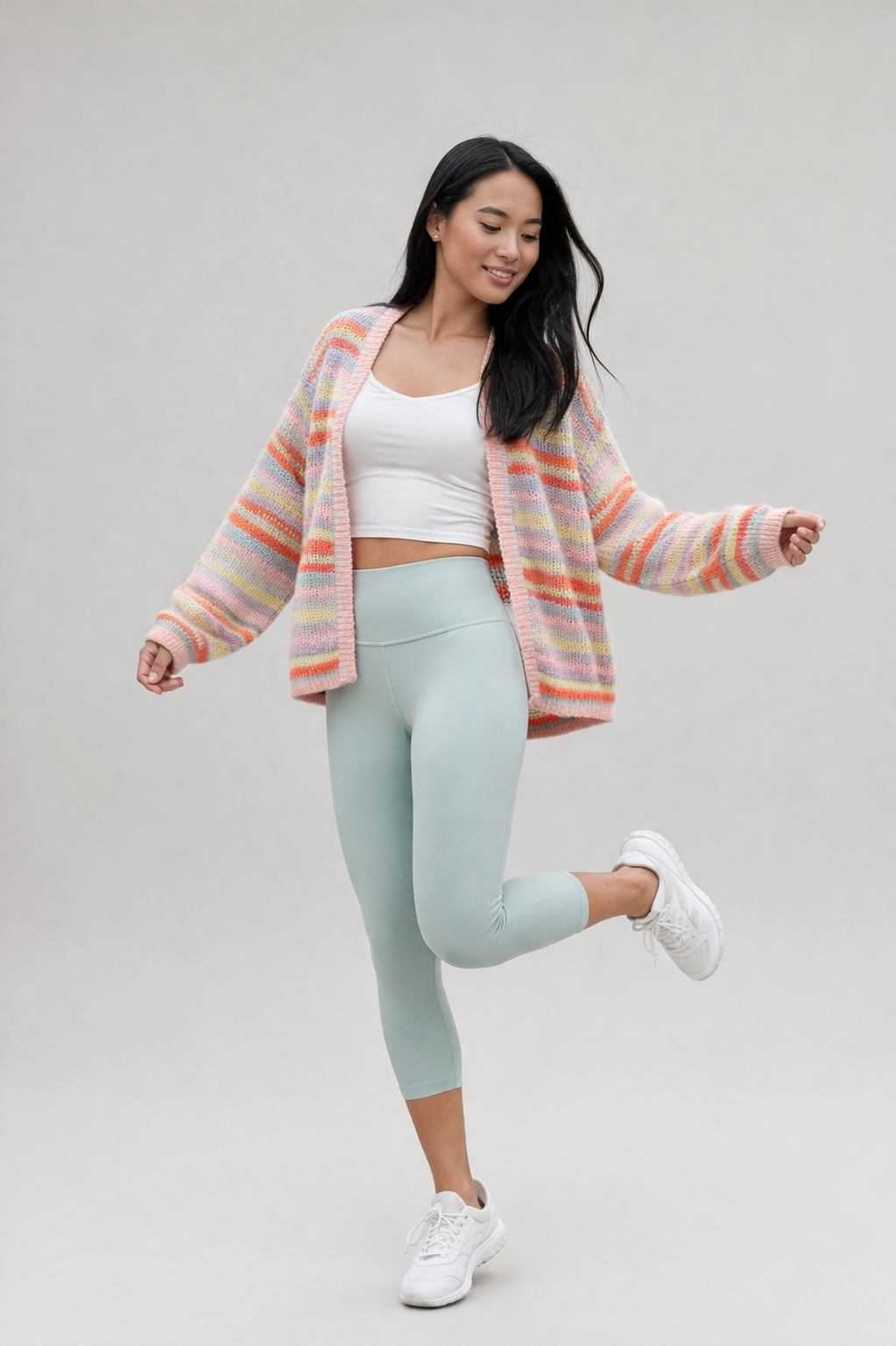 Deborah – Meerkleurige Dames Vest Met Streeppatroon