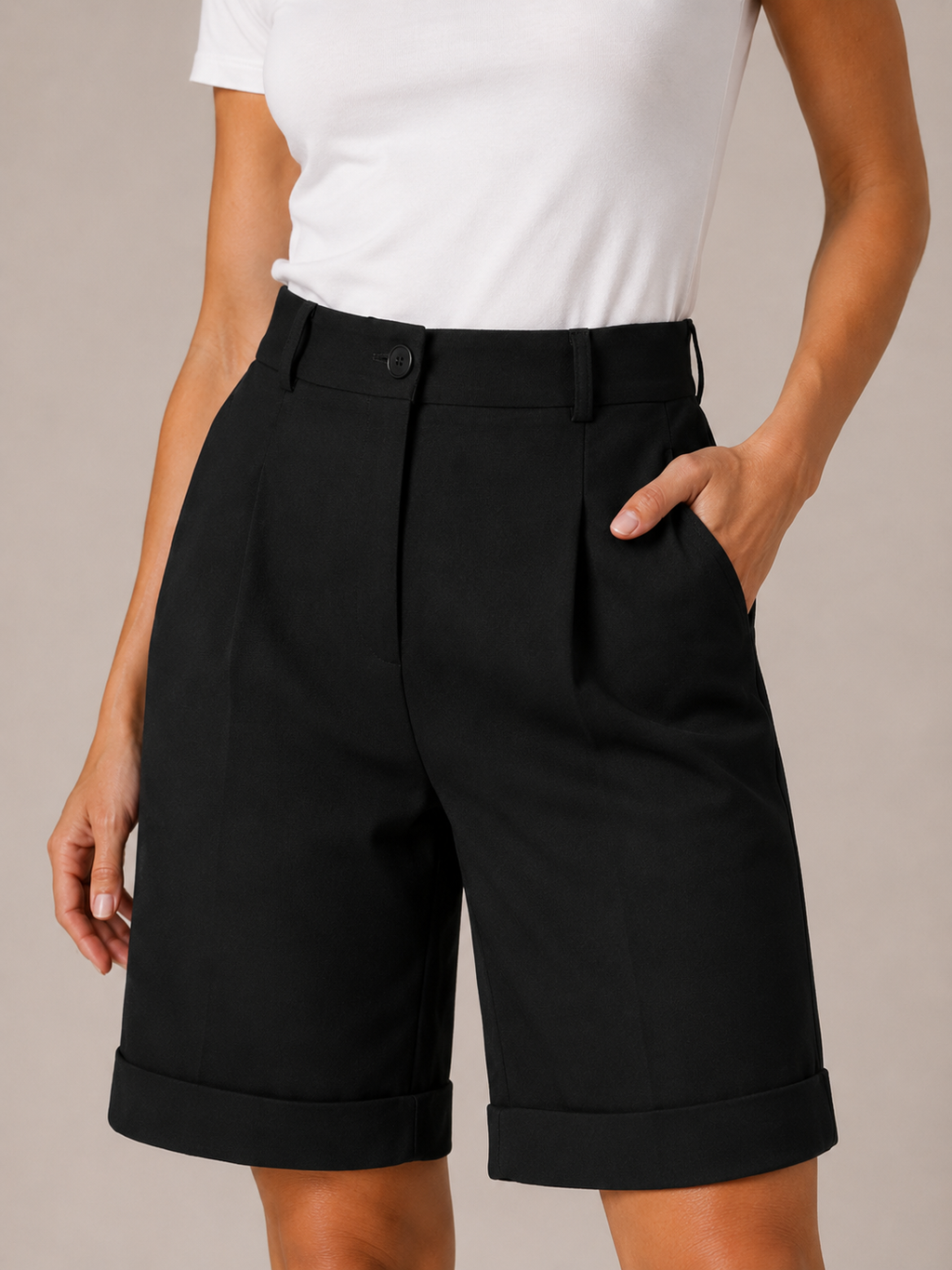 Pavona - Dames wide-fit short met elastische taille