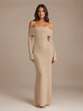 Marilou - Maxi-jurk Met Hoge Taille En Klokmouwen