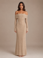 Marilou - Maxi-jurk Met Hoge Taille En Klokmouwen