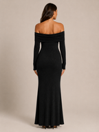 Marilou - Maxi-jurk Met Hoge Taille En Klokmouwen