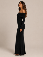 Marilou - Maxi-jurk Met Hoge Taille En Klokmouwen