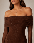 Marilou - Maxi-jurk Met Hoge Taille En Klokmouwen