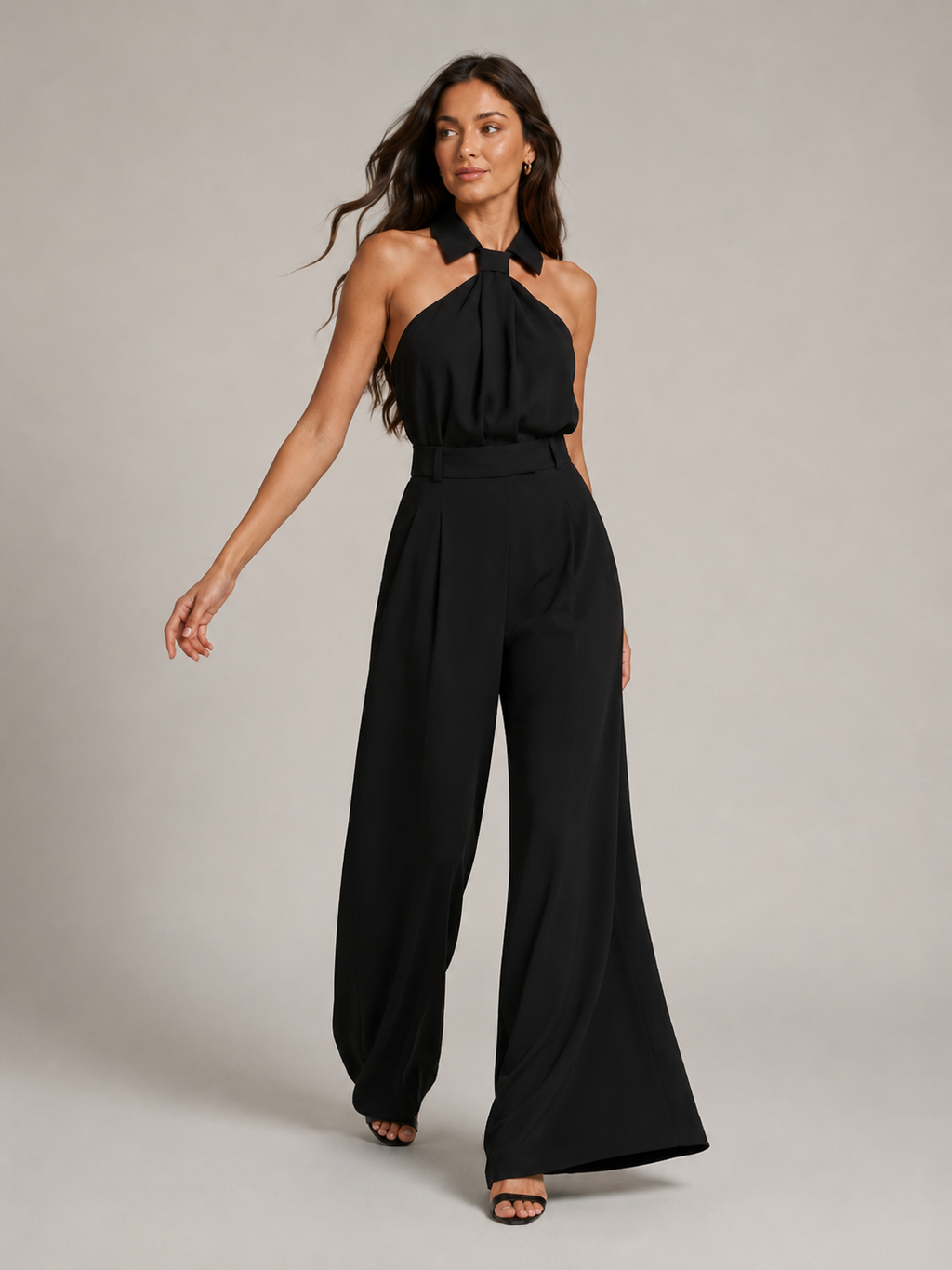 Noralie - Jumpsuit met Halterhals en Palazzo Broek