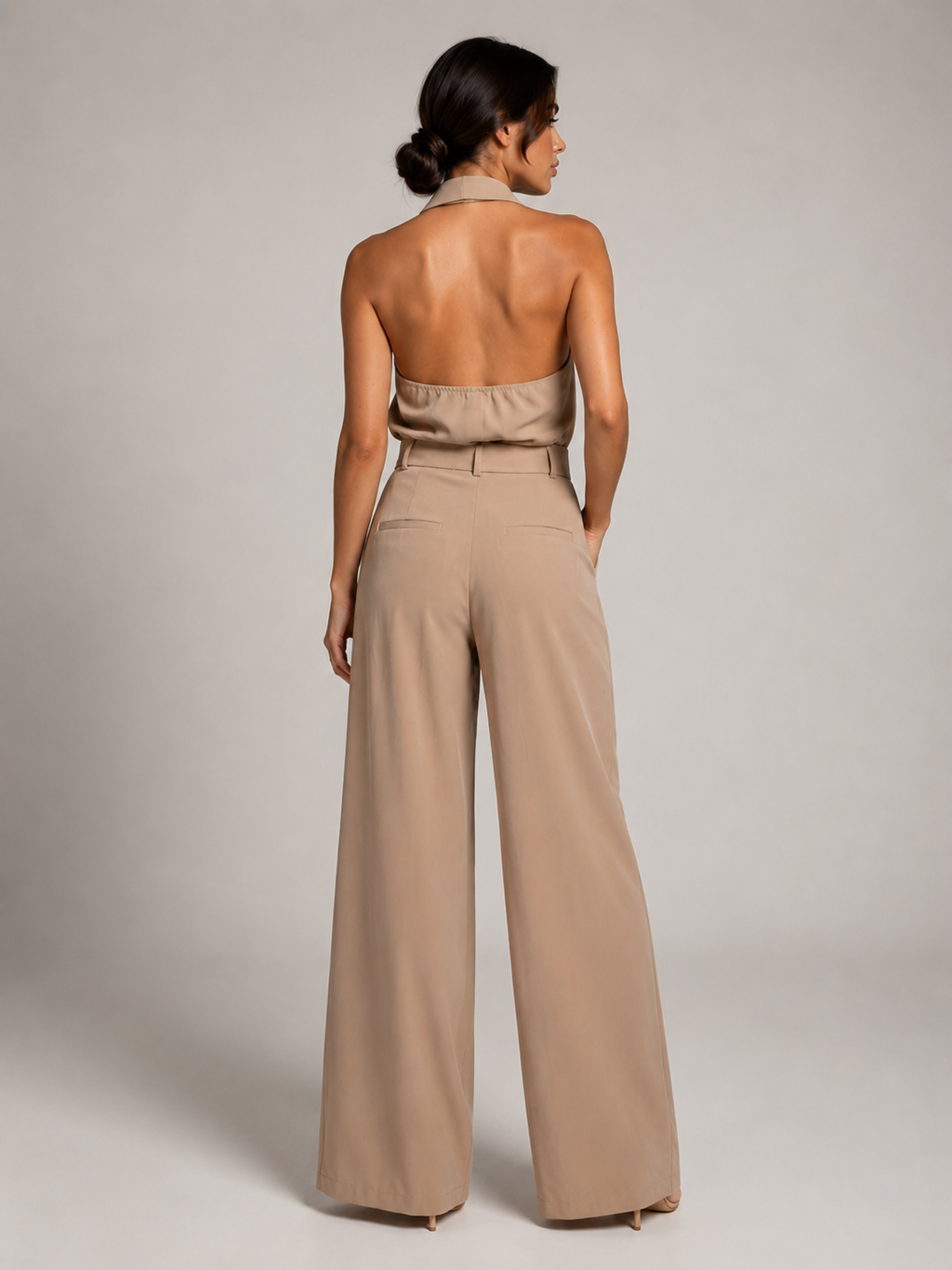 Noralie - Jumpsuit met Halterhals en Palazzo Broek