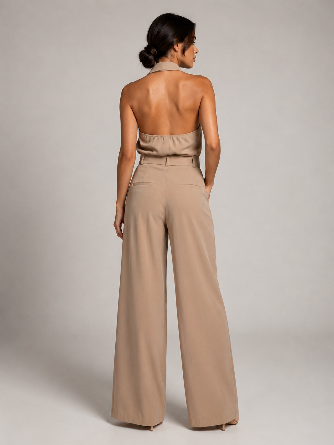 Noralie - Jumpsuit met Halterhals en Palazzo Broek