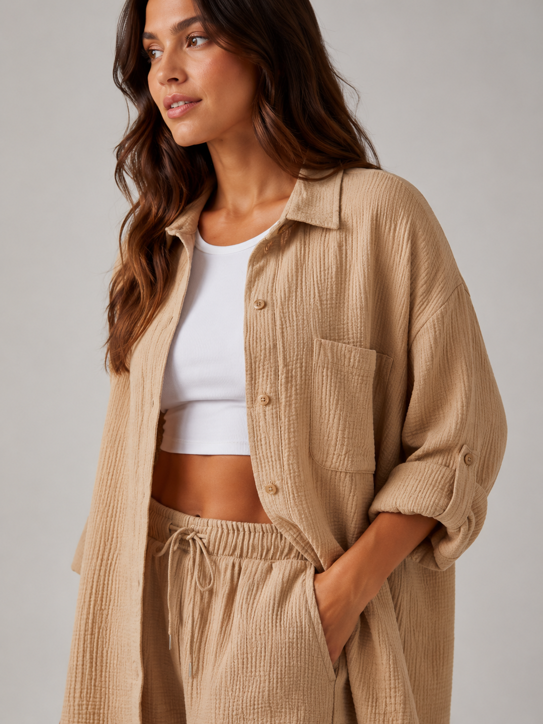 Nancy - Katoenen Set met Blouse en Short