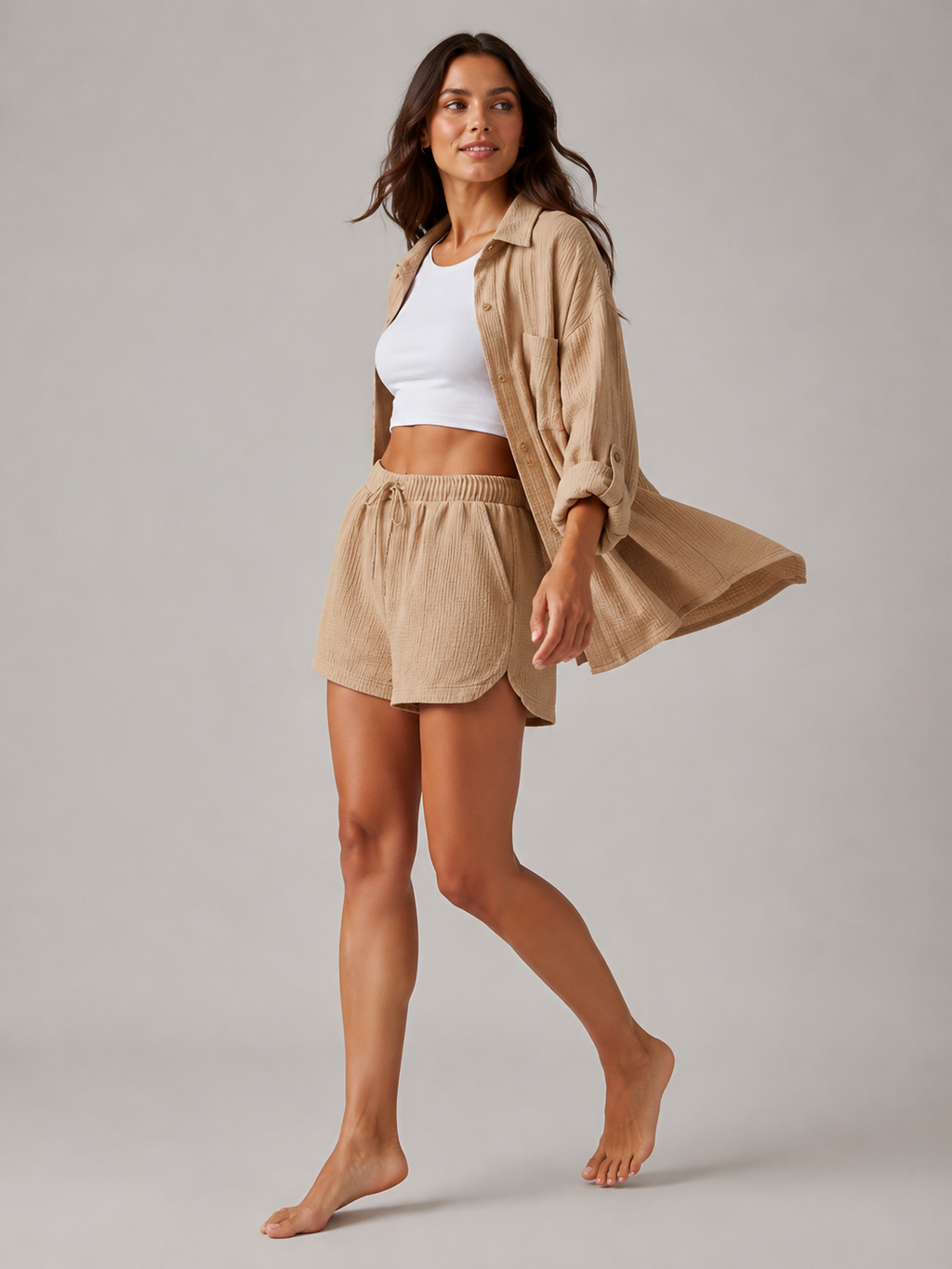 Nancy - Katoenen Set met Blouse en Short