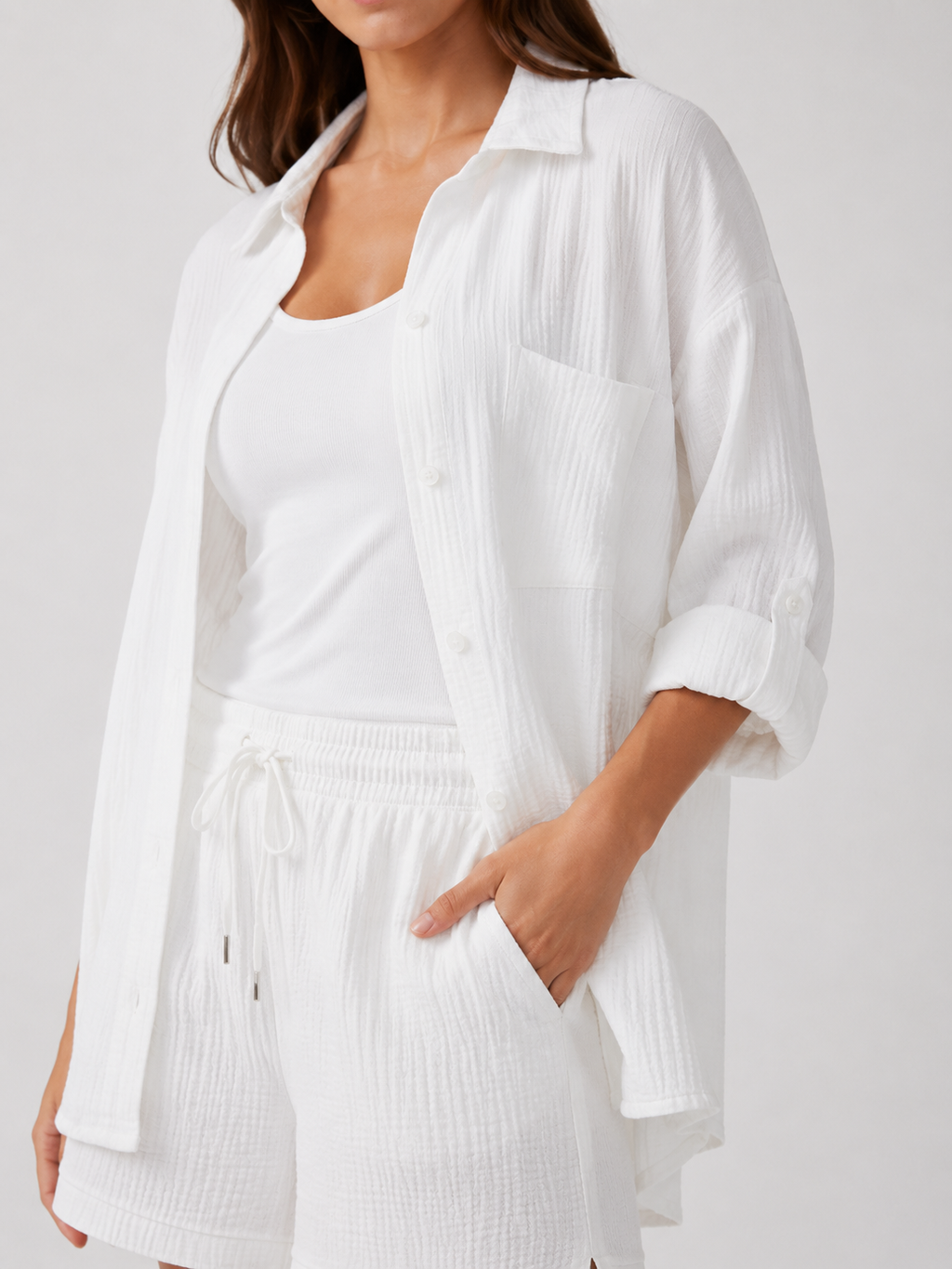 Nancy - Katoenen Set met Blouse en Short