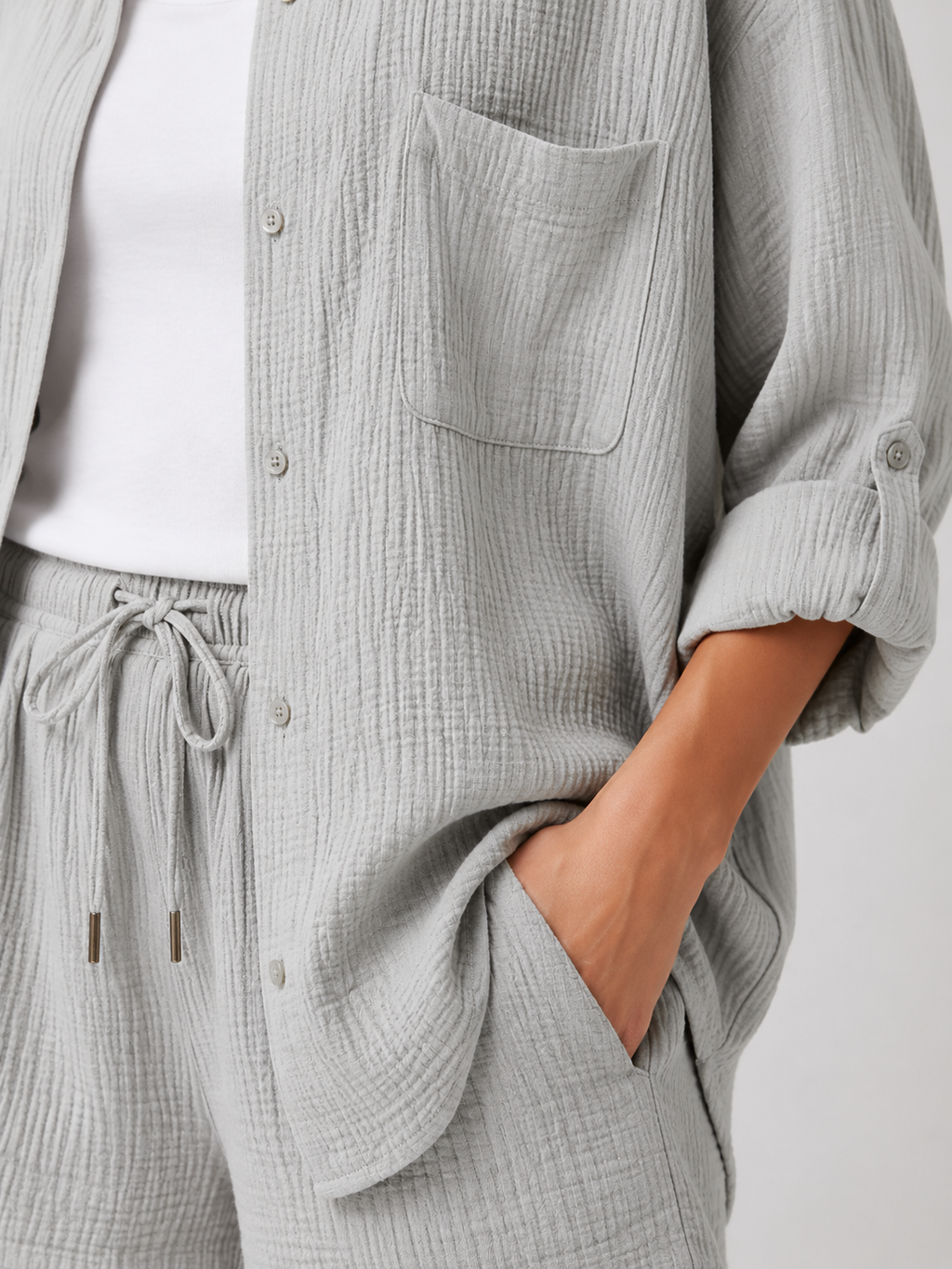 Nancy - Katoenen Set met Blouse en Short