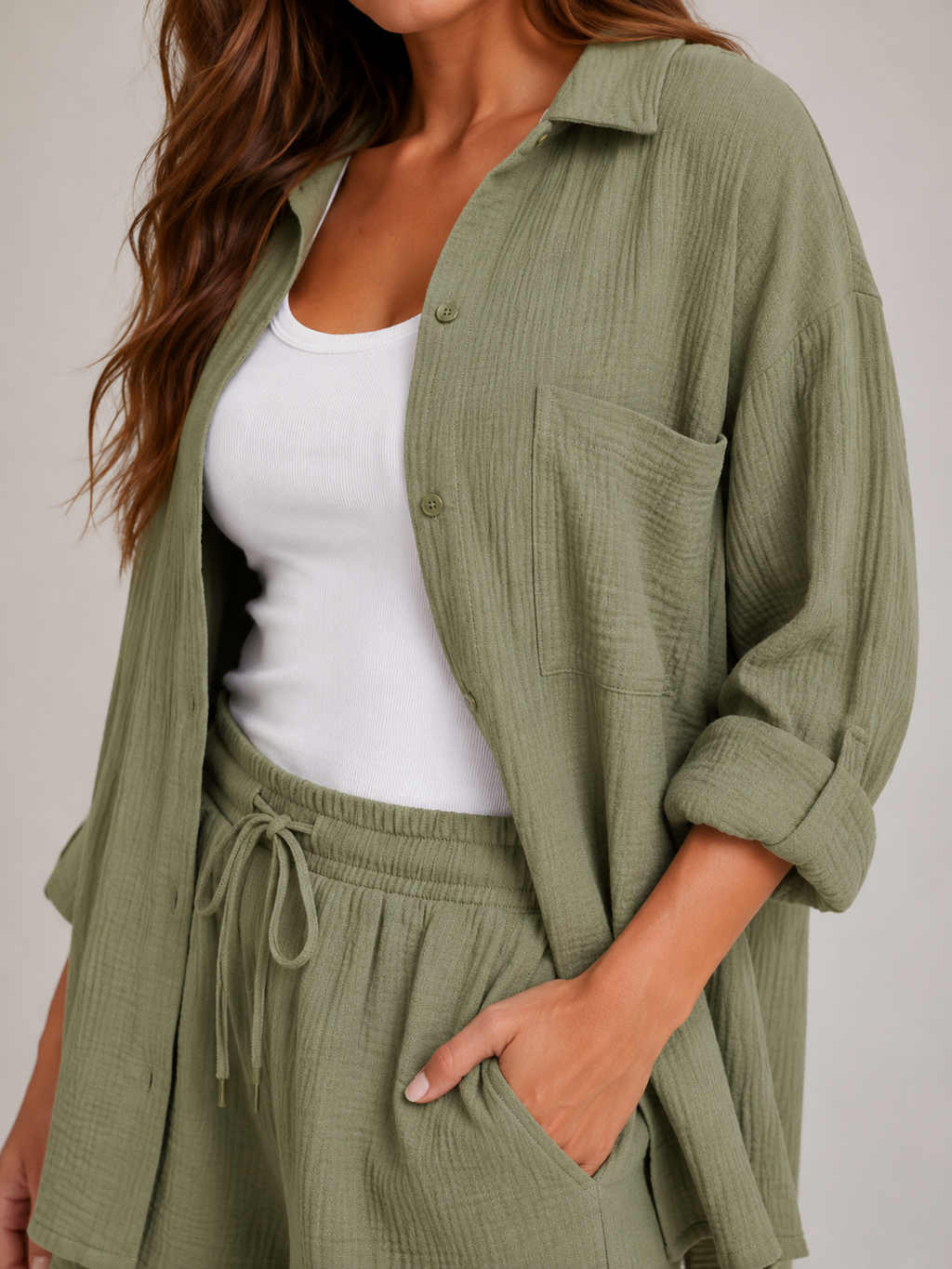 Nancy - Katoenen Set met Blouse en Short