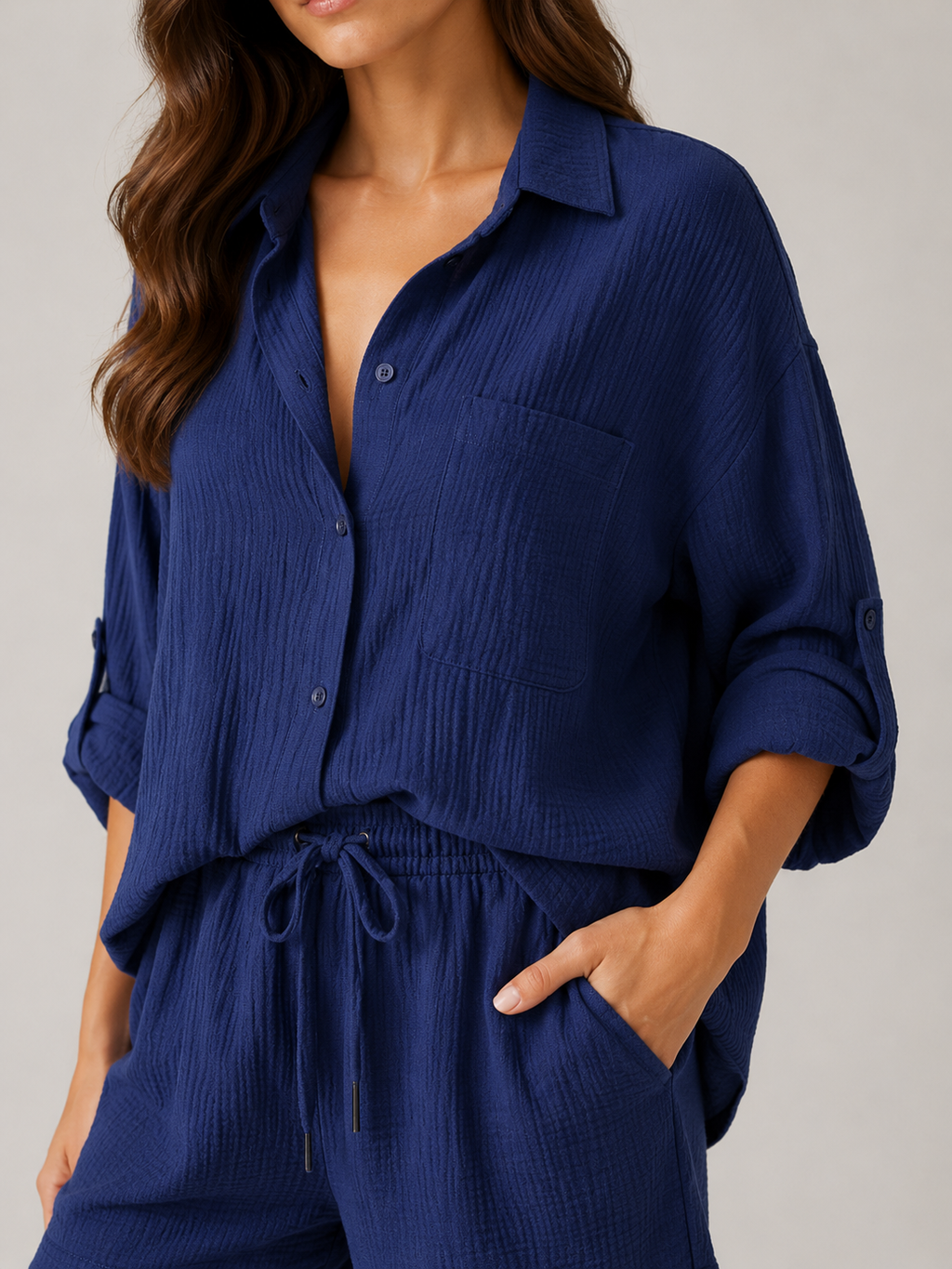 Nancy - Katoenen Set met Blouse en Short