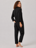 Nieke - Jumpsuit met Lange Mouwen en Vloeiende Pasvorm
