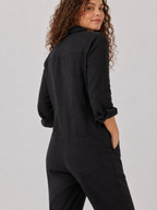 Nieke - Jumpsuit met Lange Mouwen en Vloeiende Pasvorm