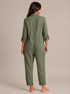 Nieke - Jumpsuit met Lange Mouwen en Vloeiende Pasvorm