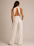 Niene - Tweedelige Set met Haltertop en Wijde Broek