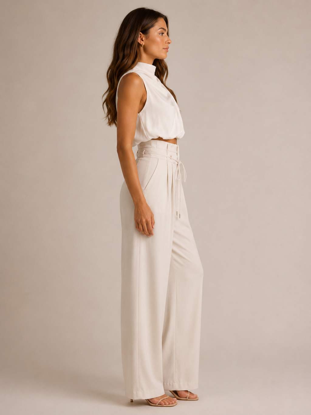 Niene - Tweedelige Set met Haltertop en Wijde Broek
