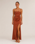 Heloise - Dames Slip Dress Met Zijsplit En Spaghettibandjes