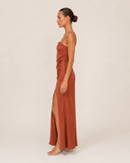 Heloise - Dames Slip Dress Met Zijsplit En Spaghettibandjes